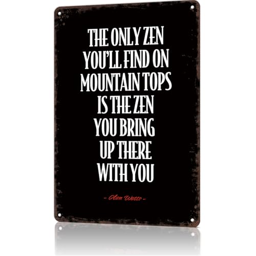 Vintage Metal Sign Alan Watts Quote Poster Retro Tin Signs Funny Aluminum Sign For Man Cave, Garage,...