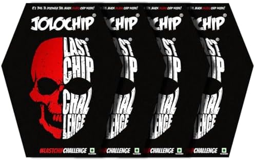 Jolochip Last Chip Challenge (Pack of 4) | Extreme Spicy Tortilla Chip | Hottest Chip in the World | Ultimate Hot Snack | 5gram * 4