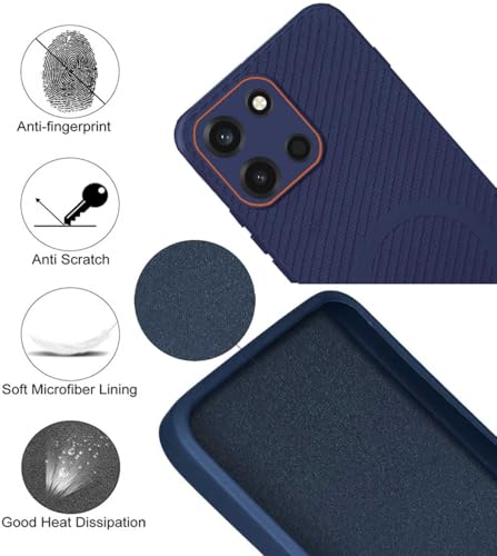 Image of ArmourPro Back Cover for OnePlus Nord 6 - Magsafe Look Case, Carbon Fiber Design, Flexible, Soft Micro-Fibre Lining Inside | Grey