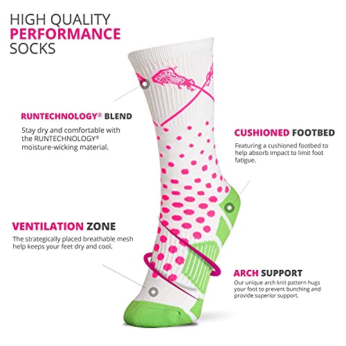Image of ChalkTalkSPORTS Girls Lacrosse Socks - Mid-Calf Crew - Youth & Adult | Moisture-Wicking Performance Blend, Athletic Lax Gear, Stay-Up Technology, Arch Support, Breathable, Girls and Women