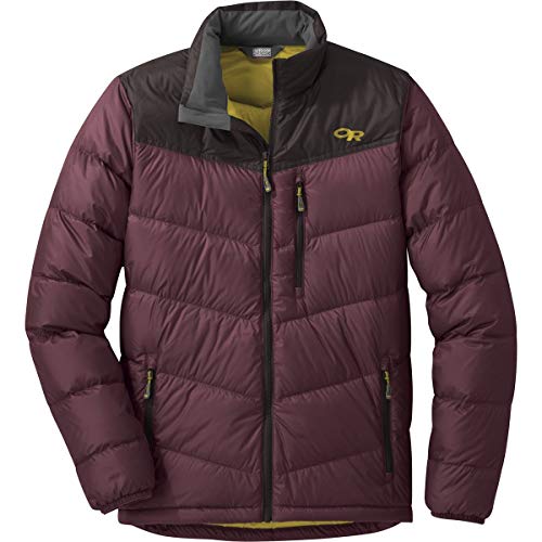 Outdoor Research Transcendent Down Jacket - Mens Raisin/Dark Roast, M