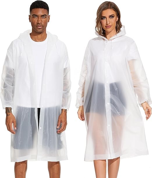 ™ 2 of Rain coat (rain poncho) Reusable, Hooded-image-9