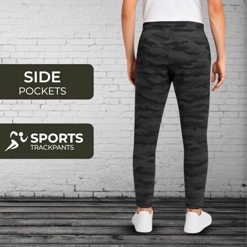 Image of Men's Spandex Polyester Track Pants | Stretchable Dry-Fit Activewear Bottoms for Gym, Running, Training & Sports | Lightweight Elastic Waist Straight Fit Trackpant for Men