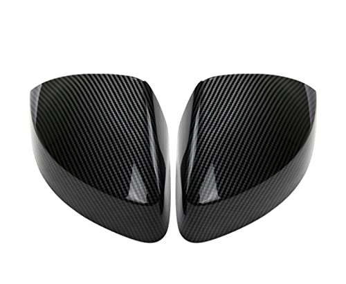 Side Wing Mirror Cover Caps Replacement Side Mirror Cap Covers for A3 S3 8V RS3 2013 2014 2015 2016 2018 2017 2019 Glossy Pearl Black(A)(B)