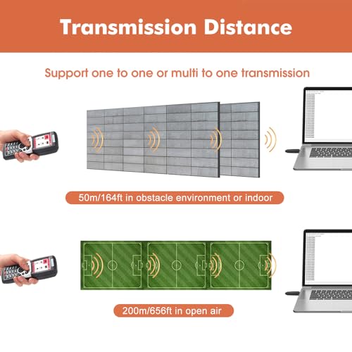 Scanner de código de barras sem fio – Coletor de dados portátil de inventário com transceptor RF de