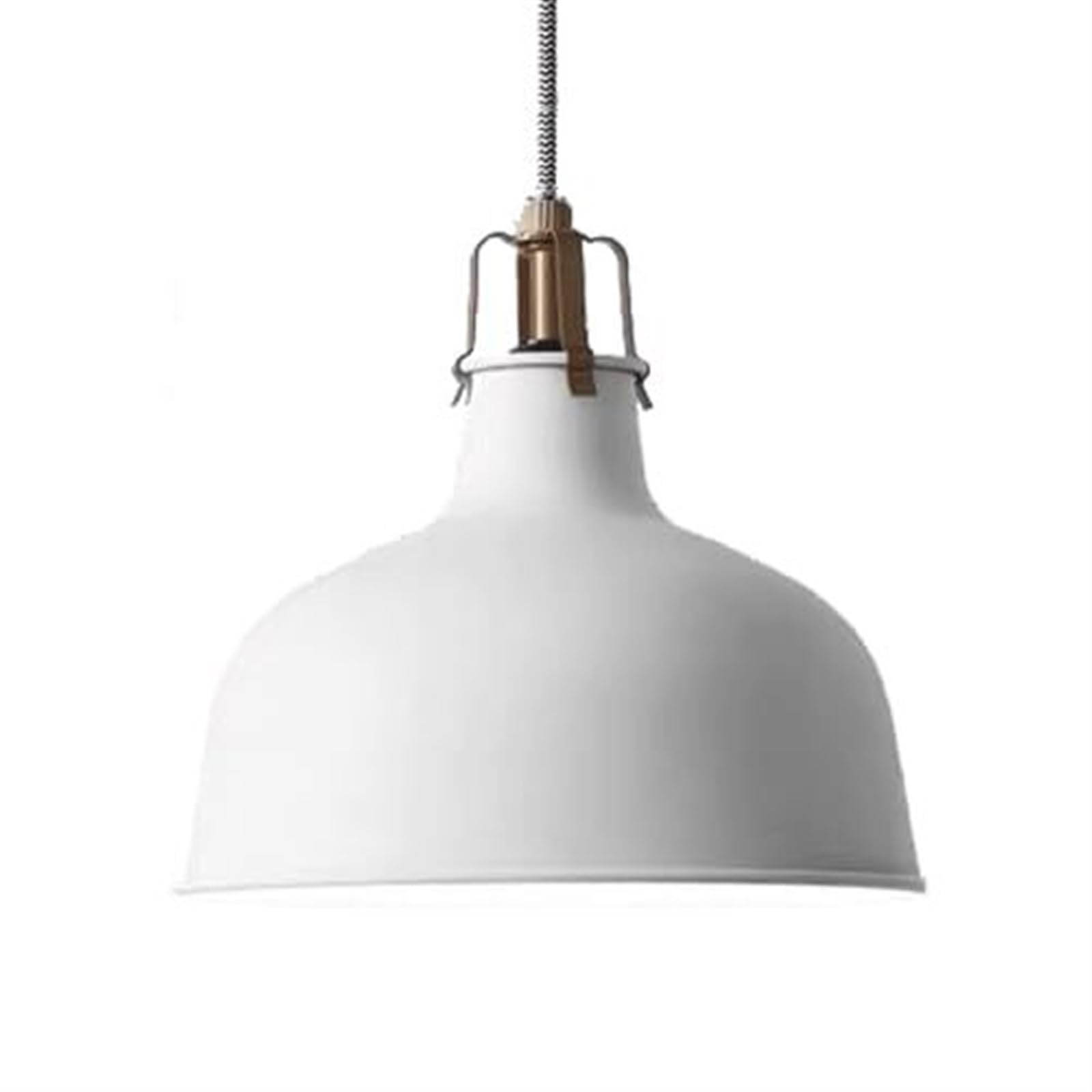 SYAXVOM American Industrial Style Pendant Light - Iron Hanging Lamp with E27 Head Decorative Chandelier for Restaurant, Loft, Hallway(Blanc)