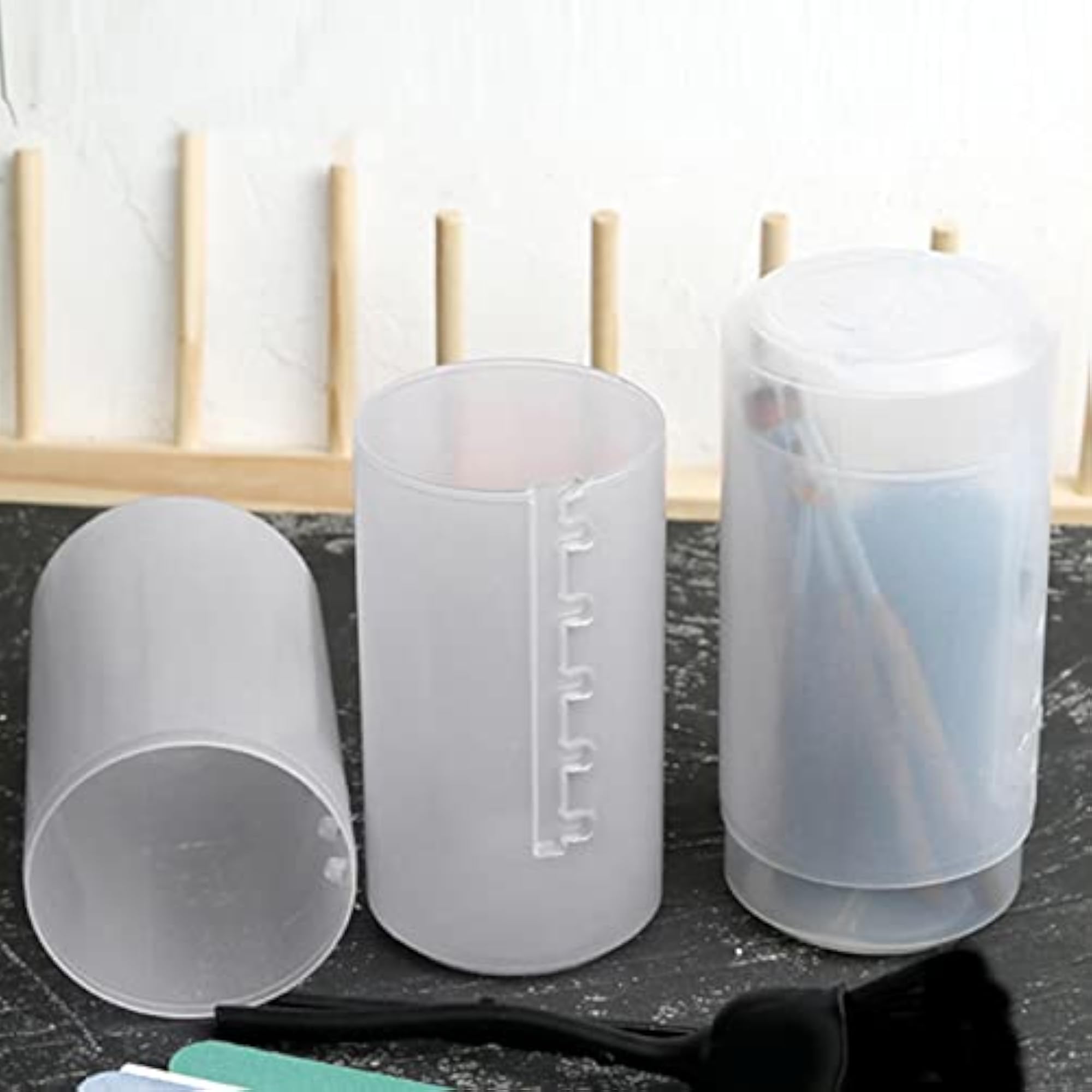 Adjustable Height Makeup Brush Holder, Storage Box