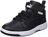 PUMA Rebound V6 MID WTR AC+ PS Sneaker, Shadow Gray Black White, 34 EU