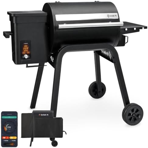 Brisk It Zelos-450 Wood Pellet Grill & Smoker, 450 Sq In, WiFi an...
