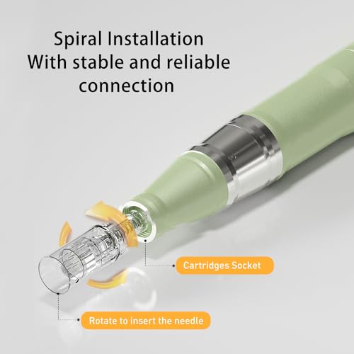 Puicmlna LC-30PCS-G Electric Beauty Pen Kit 5 Speeds,With 30Pcs Replacement Cartridges Professional Skincare Pen thumb #2