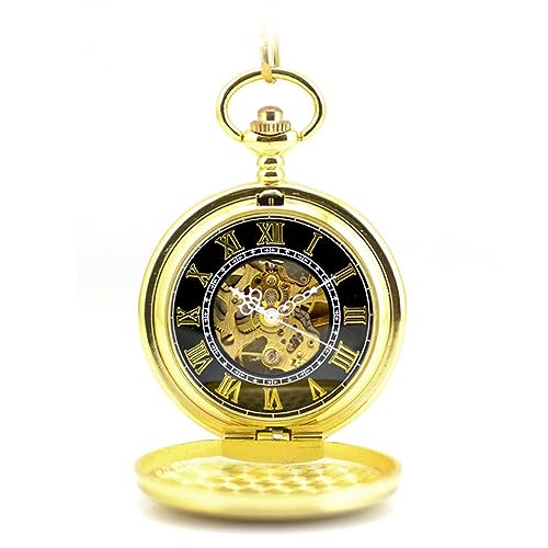 Reloj de bolsillo mecánico dorado para lucir con trajes de época