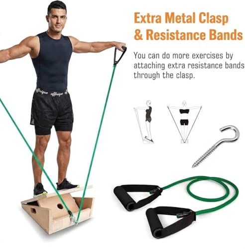 3-in-1 Portable Wooden Slant Board for Calf Stretching - Calf Stretcher & Incline Board Convertible to Balance Board + Resistance Band - 5 Angles, Anti-Slip Squat Wedge for Squats, Plantar Fasciitis, Achilles & Physical Therapy by AFFINIQUE - Image 2