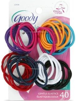Goody Ouchless Medium Hair Elastics 2mm, 40-Count (Pack of 3)