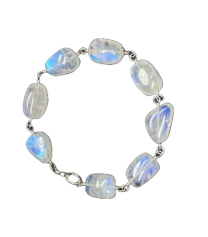 Bracelet en pierre de lune et argent fin un talisman de douceur