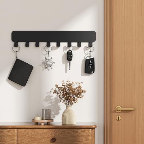 Miniatura 2 de Pickpiff Ganchos Para Llaves De Pared, Porta Llaves Autoadhesivo Sin Taladro Para Pegar En La Pared, Negro 1 Pack