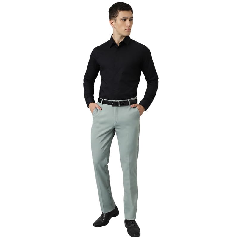 Image of SUBTRACT Slim-Fit Stretchable Lycra Formal Pants for Men with Flexible Waistband | Stylish Men's Wear Trousers for Office or Party |Dress Trouser Pant