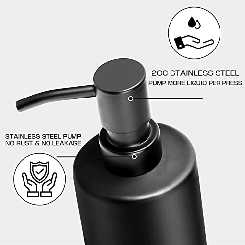Mierting Bathroom Accessories Set 5 Pcs, Matte Black Bathroom Accessory Set, Glass Soap Dispenser And Toothbrush Holder Set, Qtip Holder And Cotton Ball Holder, Modern Bathroom Decor Sets #TOP3