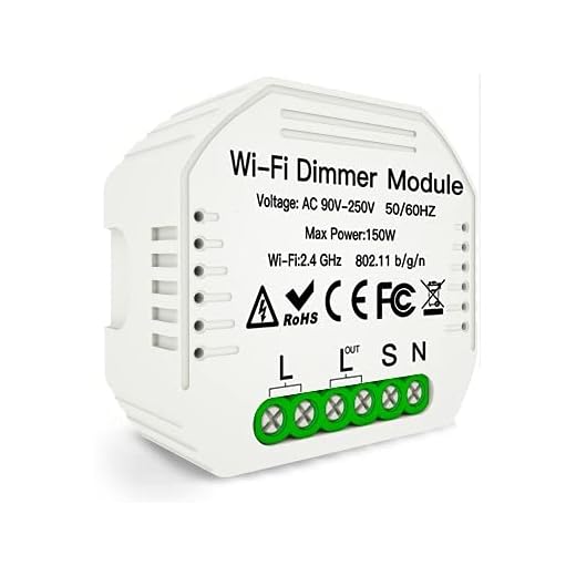 WiFi Smart Dimmer Switch Module - Universell Dold LED Dimmer Modul - Works with Tuya Smart App, Alexa, Google Home, Apple Siri - Voice/Remote Control - Perfect for your Smart Home (1-Vägs / 1-Gang)