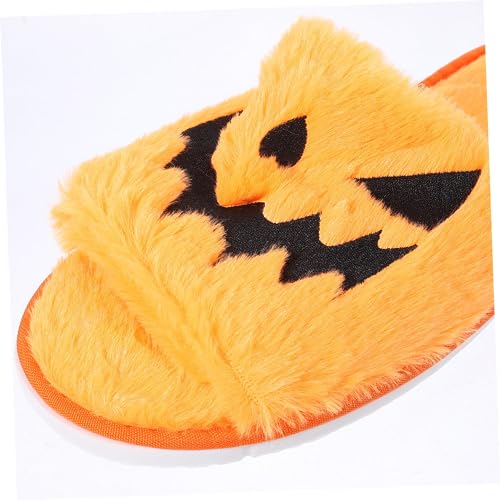 Halloween Jack O Lantern Pumpkin Slippers Indoor or Outdoor Fuzzy Slippers 25cm4