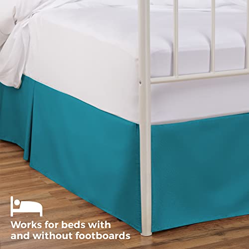 Tailored Bed Skirt By Shopbedding - Twin Size Bed Skirt With 14-Inch Drop - Premium Cotton Blend Pleated Dust Ruffle With Split Corners (Available In 16 Colors) #TOP3
