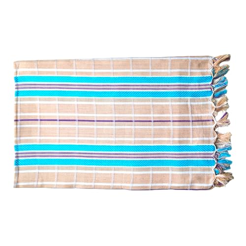 Image of Bathroom Towel for Women|Tauliya for Men|Checkered Thorthu Kerala Towel Cotton Large Size 75 X 150 Cm|Cotton Gamcha Quick Dry Travel Towels for Pool,Beach|Combo Pack of 2