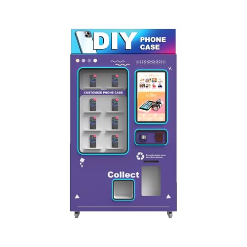 High Speed Phone Case Maker Machine - Custom Phone Case Vending Machine with Multi Payment Support for Theme Parks Retail Stores and Event Business Vendors