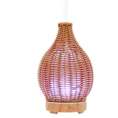 Hanna Roberts Indoor Rattan Essential Oil Diffuser with Remote Control, 100ml Capacity, Remote Adjustable 7 Colors, No Noise Free Auto Shut-Off Sleep Mode, Suitable for Bedrooms, Offices and Gyms Cover