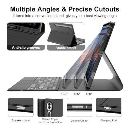 Clavier étui iPad Pro 12,9 pouces souris sans fil protection coque cuir verte