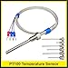 FKMISZE PT100 Temperature Sensor WZP-130 Stainless Steel Waterproof Probe -50 to 420°C Industrial Use(PT1-4-6-100mm-H)