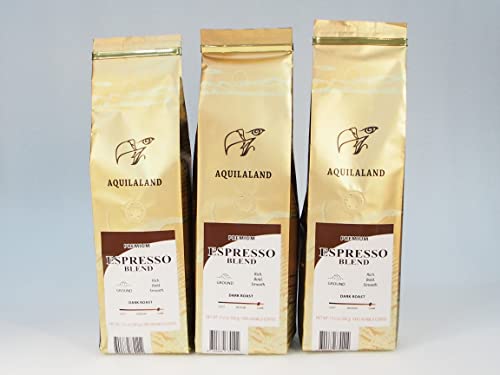 Aquilaland Premium Espresso Café Molido Tostado Oscuro 1.1 lb miniatura 4
