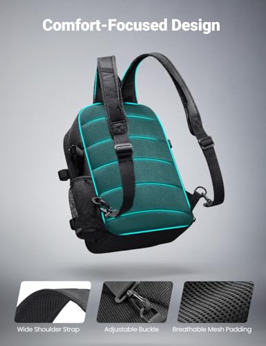 Image of Piscifun Fishing Backpack Tackle Bag with 2 Rod Holders, Multi-Compartment Storage, MOLLE System, Water-Resistant Lightweight Outdoor Pack