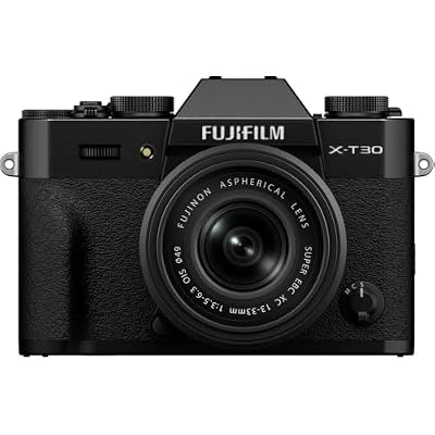 FUJIFILM X-T30 III Mirrorless Camera with 13-33mm f/3.5-6.3 Lens (Black) Bundle with 32GB Memory Card, UV Filter, Micro HDMI Cable, Dust Blower, Cleaning Kit, Extra Battery, Charger & Camera Bag