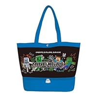 Amazon.co.jp: Minecraft ポケット付きビニールトート (ブルー