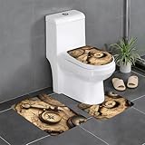 1. Tapis de bain 3 pièces parfaits : notre ensemble de 3 tapis de bain comprend 1 tapis de bain (39,9 x 60,5 cm) + 1 tapis contour (24,9 x 50 cm), 1 housse de couvercle (35,1 x 45 cm), protège vos pieds du sol froid tout en protégeant votre sol de l'humidité.