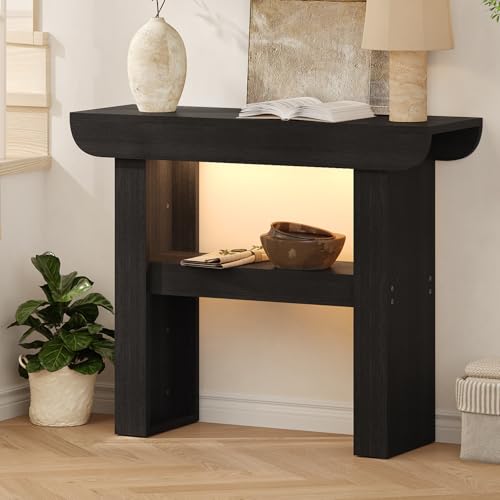 Tarnorci 39 Inches Console Table, Entryway Table with Storage Narrow Modern Accent Tables with LED Light Foyer Table for Living Room, Entryway, Hallway by Tarnorci - Used condition - Image 3