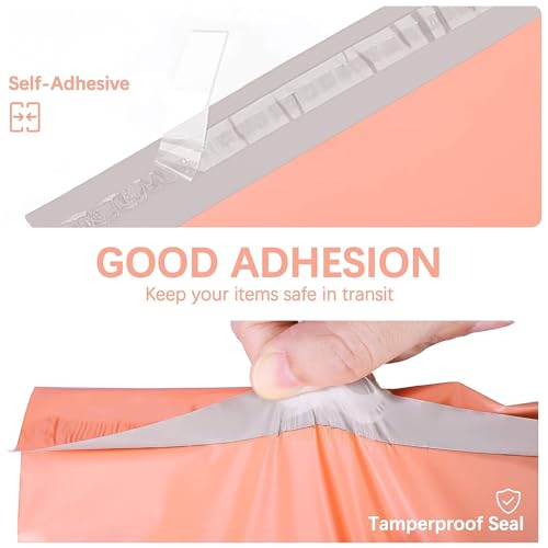 Image of Metronic Large Poly Mailers 19x24 50Pack Thick Shipping Bags, Peach Pink | Self-seal, Strong Adhensive, Tear-resistant Mailers Poly Bags Shipping Envelopes, Large Mailing Bags for Small Business