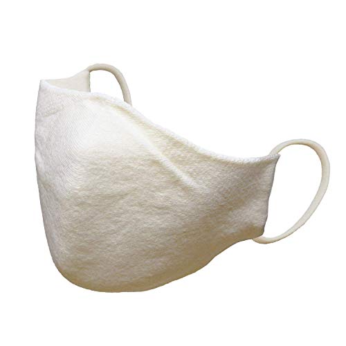 grow knit 秋冬用 ニットマスク 日本製 保湿 ベーシック シンプル おしゃれ デイリー使い (ベージュ, フリー)