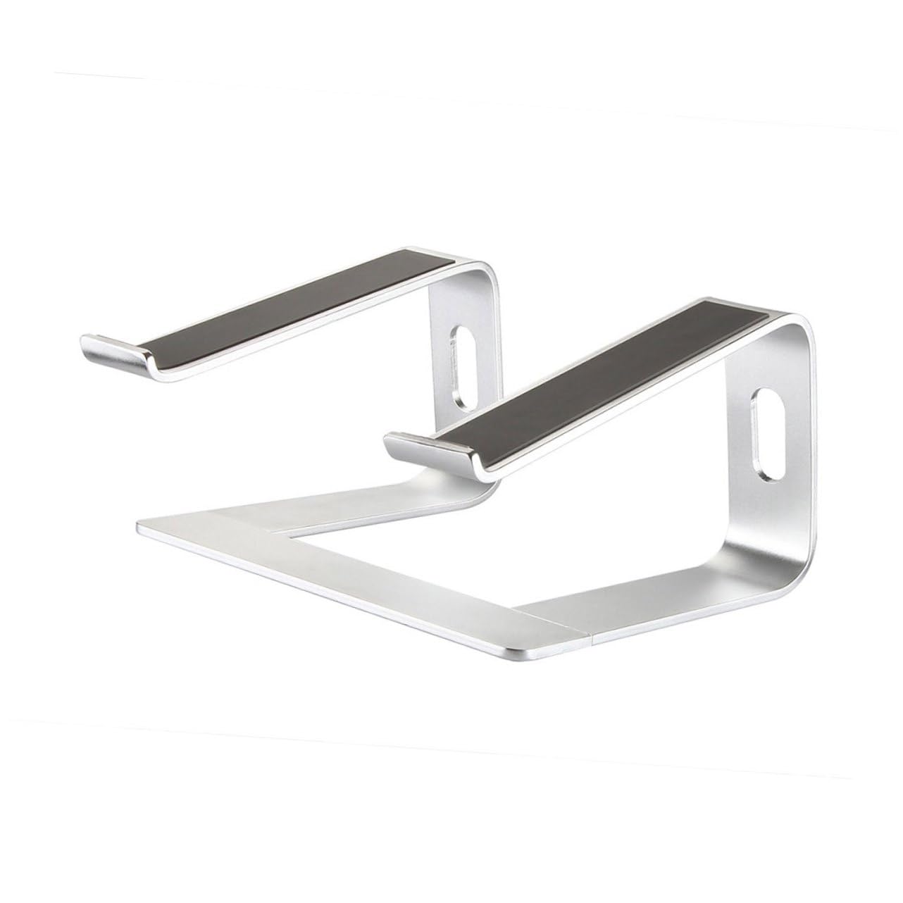 Soporte Ventilado de Aleación de Aluminio para Portátil Plata | Almohadillas Antideslizantes Protectoras, Diseño Ligero, Uso en Oficina y Restaurante
