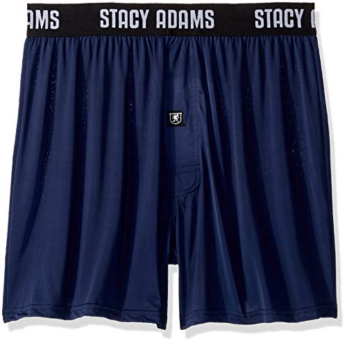 STACY ADAMS Men's Boxer Short, Navy, L