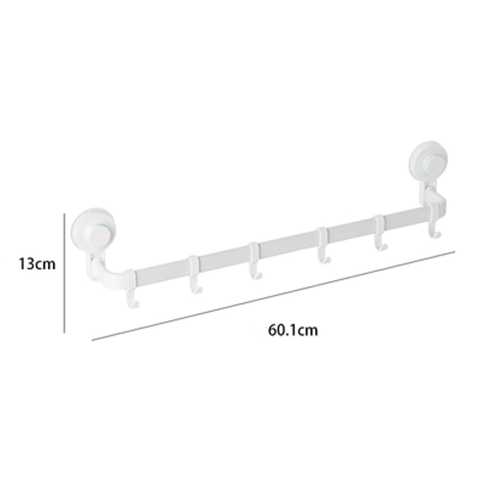 Perchero Metálico para Cocina Gancho de cocina Fuerte barra almacenamiento montada en la pared para Decoración de Restaurantes y hogar(2pcs)