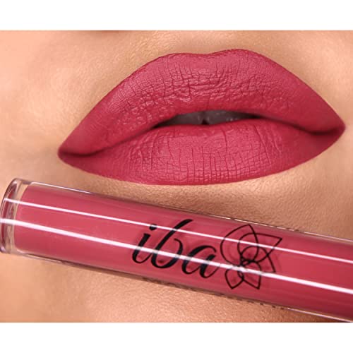 Image of Iba Maxx Matte Liquid Lipstick- Perky Pink | Infused with Vitamin E & Almond Oil | Transfer Proof & Long Lasting | Waterproof & Smudge Proof | Velvet Matte Finish & Highly Pigmented | Lightweight & Comfortable | Non-Sticky and Non-Drying | Lip Makeup | 2.6ml