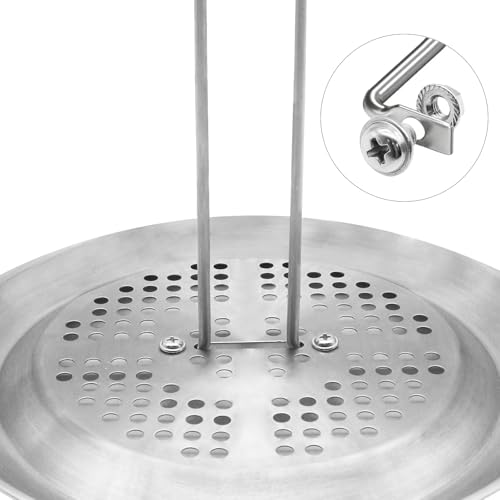 Stainless Steel Turkey Fryer Stand Kit,Turkey Chicken Fryer Stand and Hanger Set,suitable for outdoor turkey deep fryers,Turkey Fryer Grill Stainless Steel Accessories With Drip Pan - Thumbnail 4