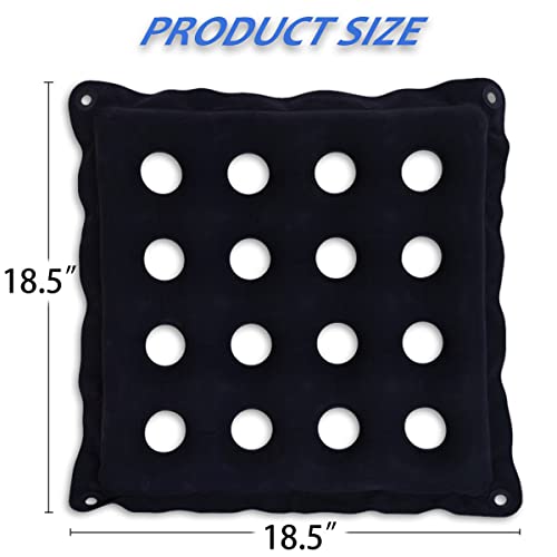 2 Pack Inflatable Seat Cushions For Pressure Relief - Ideal Waffle Cushion For Prolonged Sitting - Wheelchair Cushion For Pressure Sore - Ideal Seat Cushion With With Inflatable Pump - Purple And Blue #TOP3