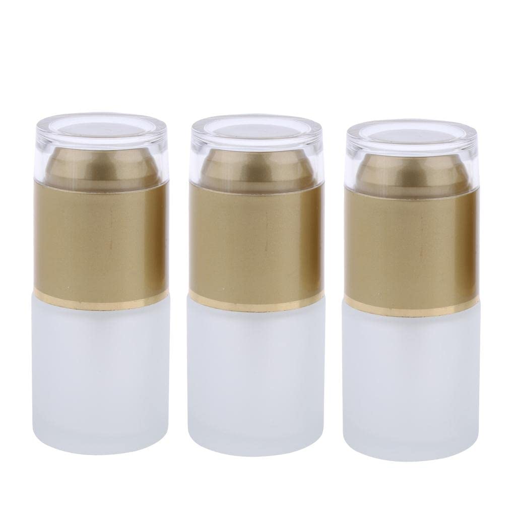 3 Piece 20ml Frosting Glass Refillable Empty Pump Spray Bottle 01 Golden Caparomatherapy Natural Alternative Remedies Health-image-22