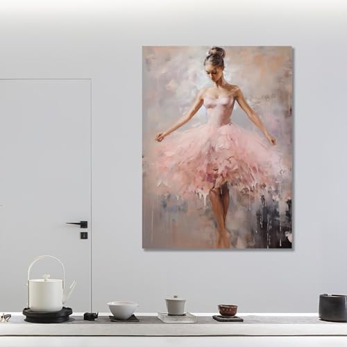 Tableau de danseuse classique avec cadre décoration salon haut de gamme - 4