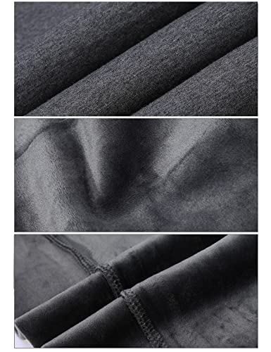 Kissonic Men's Casual Warm Fleece Lined Sweatpants Athletic Joggers Pants With Zipper Fly (Dark Grey, X-Large) #TOP6