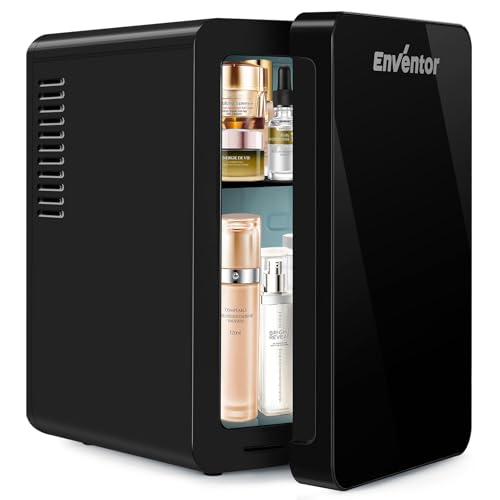 Enventor Mini Fridge 6 Litre, 8 Can Mini Fridges for Bedrooms, AC+12V DC Power Cooler & Warmer, Portable Small Fridge for Car, Travel, Home/Skincare, Makeup, Cosmetics/Drinks, Fruit, Food, Black - Image 8