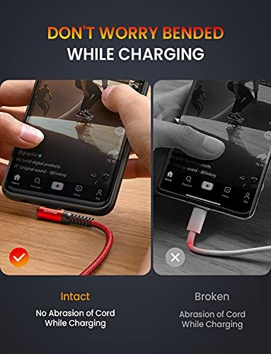 AINOPE USB C to USB C Cable 60W, [2-Pack 3.3ft] USB Type C Fast Charging Cable Right Angle, Compatible with Samsung S23 S22 S21, Note 20 Ultra 10 9 8, MacBook Air/Pro 13'',iPad Pro/Air 2020 Red