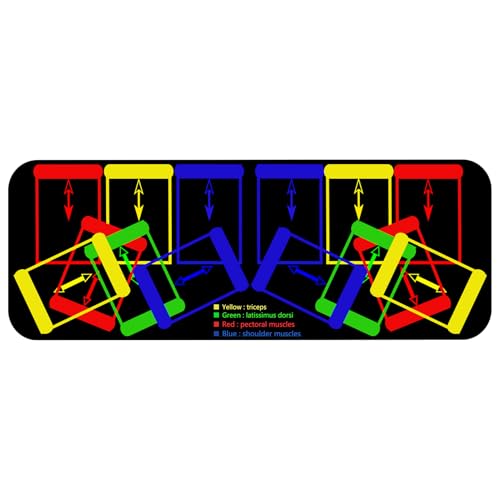 Mat de flexiones PU de 15x39 pulgadas para gimnasio en casa y fitness
