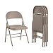 Cosco Fabric Folding Chair Antique Linen (4-pack)
